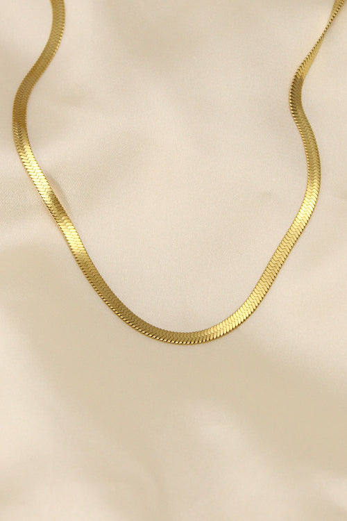 316L Çelik Altın Renk 45 cm İtalyan Zincir Model Kadın Kolye — Chrysa by RK Kolye