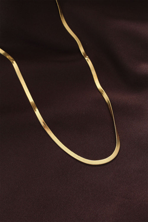 316L Çelik Gold Renk 60 cm İtalyan Zincir Kolye — Chrysa by RK Kolye