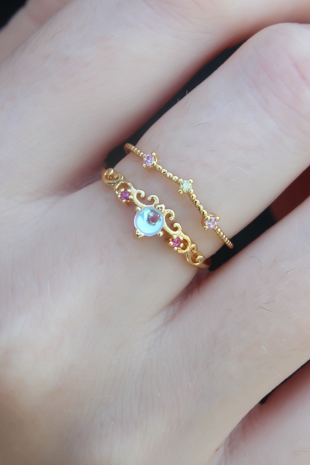 Gold Renk Zirkon Taşlı Taç Model Kadın Yüzük — Chrysa by RK Yüzük